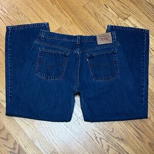 Vintage Levi's 577-Y2K-AUG 2001-Low Rise Loose Fit-Dark Wash-Jean 16 W/35 L/30